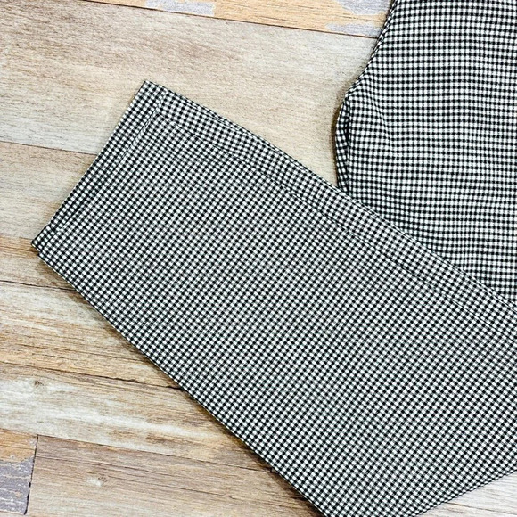 TRISTAN – Black & white checkered cropped pants | Tailored ankle fit | Size 6 * - Picture 4 of 8